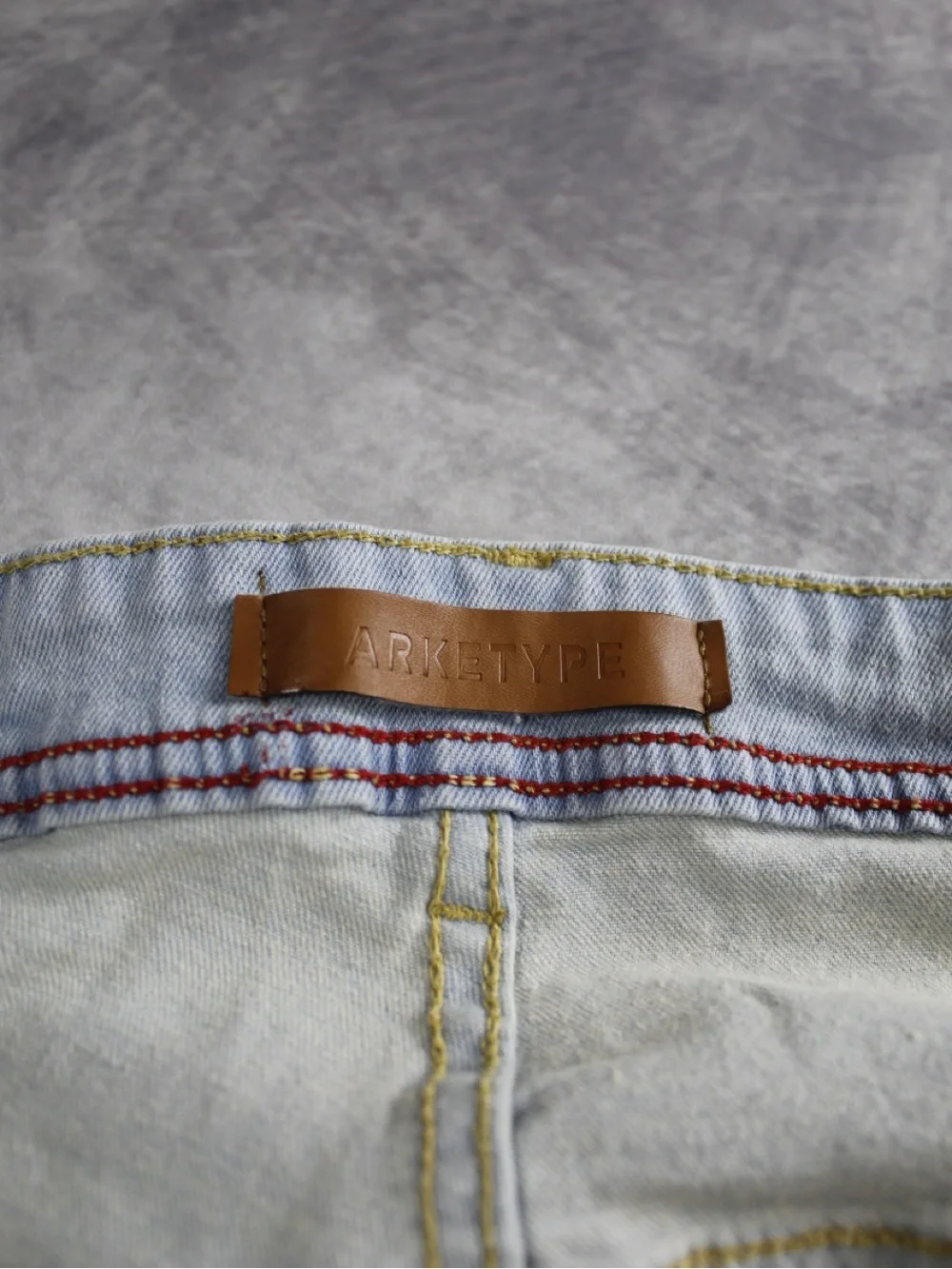 Arketype Mens Distressed Jeans 36x32 Light Wash Ripped Faded Denim Blue Pants